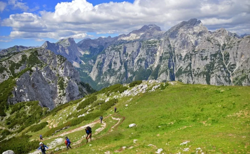 Wandelen op de uitzichtpunten boven de hoogvlakte van Pokljuka