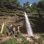 Korte wandeling naar de Peričnik waterval